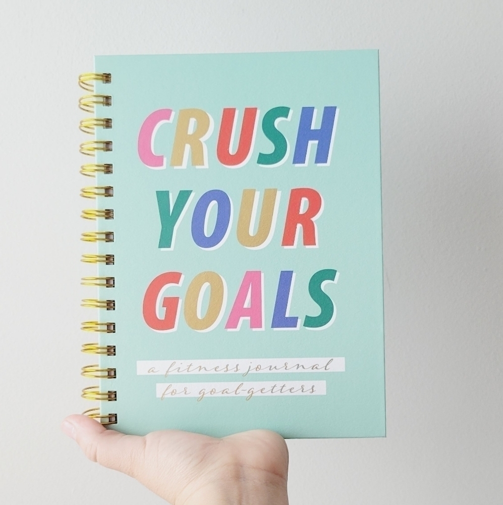 Crush your goals multicolor workout/ gym agenda/journal